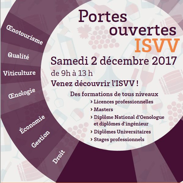 Institut des Sciences de la Vigne et du Vin : matinée Portes Ouvertes avec Bordeaux Sciences Agro