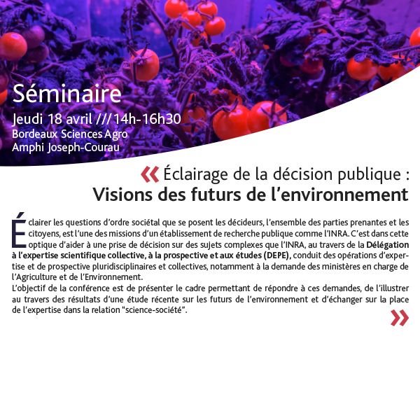 18 avril : Séminaire “Visions des futurs de l’Environnement”
