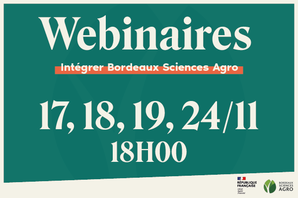 Bordeaux Sciences Agro lance ses webinaires d’information sur le cursus ingénieur agronome